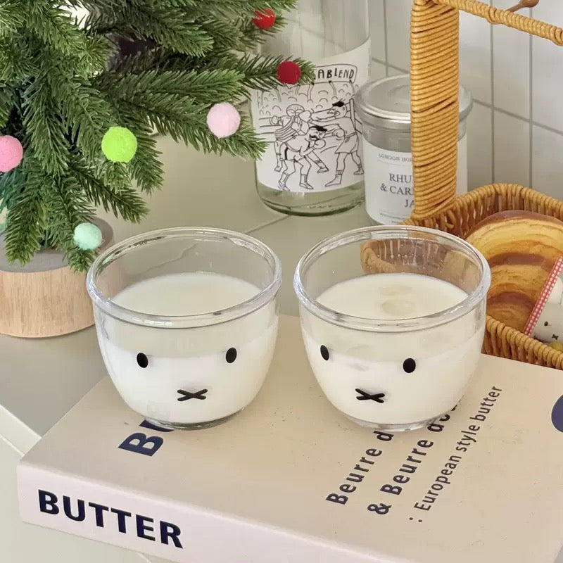 Bunny Face Mini Glass Dessert Cup – Set of 2 | 260ML