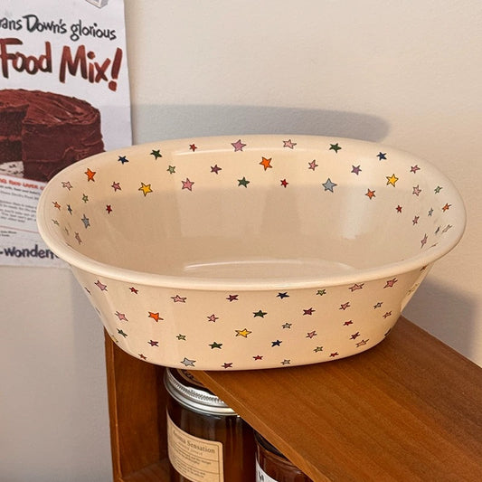 Twinkling Star Oval Ceramic Bowl - Gift Ready Packaging