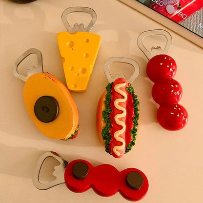 Adorable Food-Themed Fridge Magnet Bottle Openers