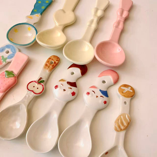 Colorful Handcrafted Ceramic Spoons