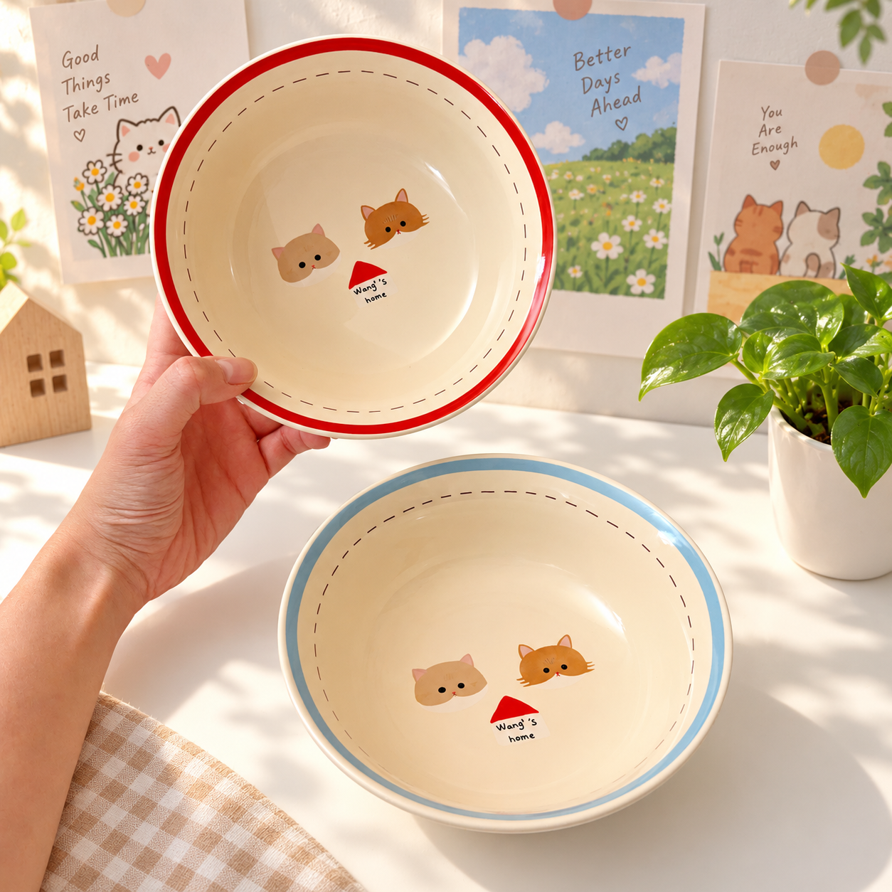 Little Home Cats Ceramic Yogurt Bowl – 500ML