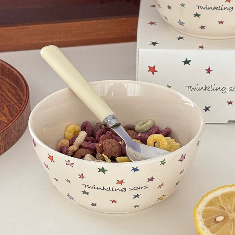 Twinkling Star Ceramic Cereal Bowl, 400ML