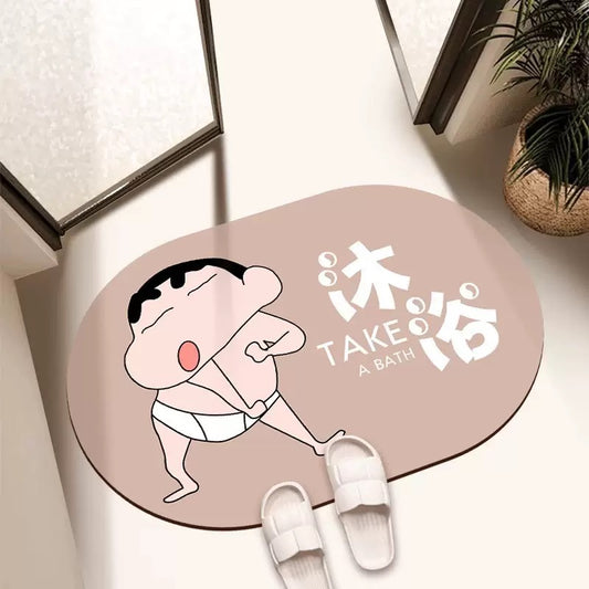 Crayon Shin-chan Bathroom Absorbent Mat - Size 40x60cm