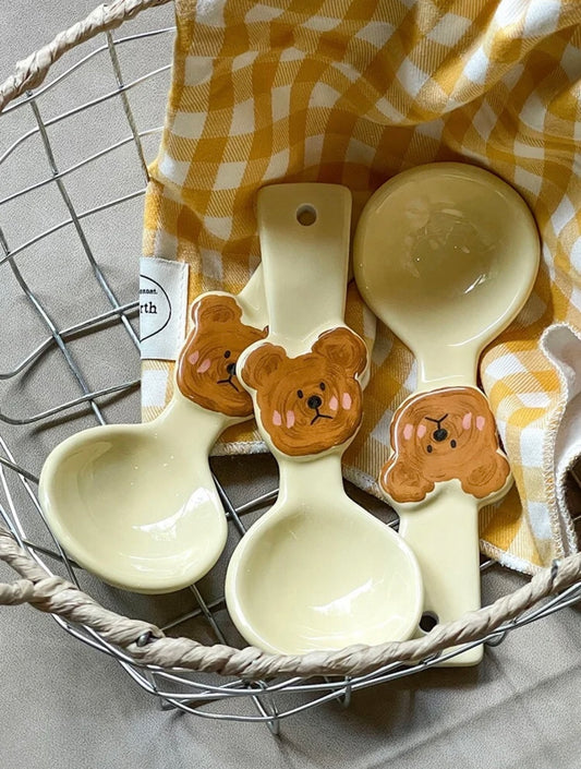 Teddy Bear Ceramic Spoon