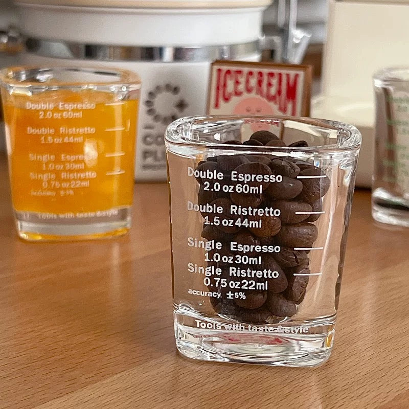 Espresso Shot Glass with Measurement Marks - 60ML Capacity