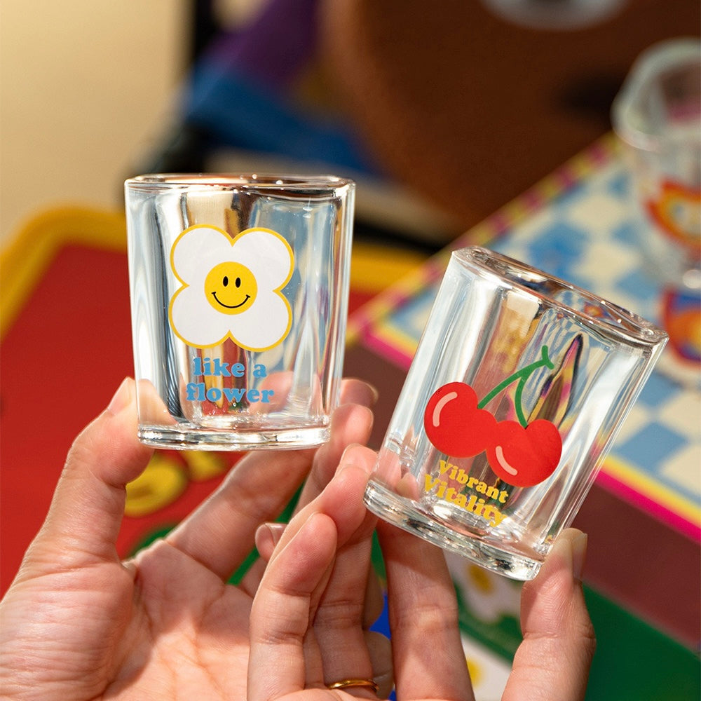 Rainbow Flower Shot Glass Gift Set, 70ML - Set of 4