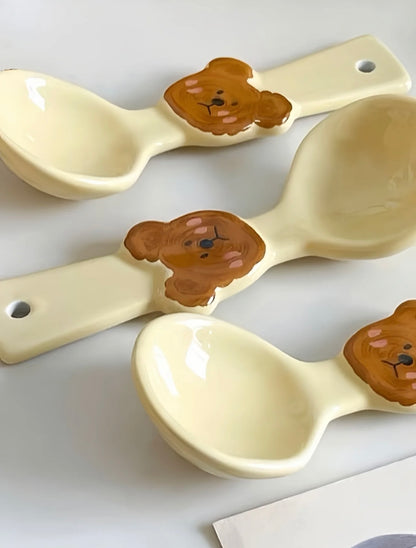 Teddy Bear Ceramic Spoon