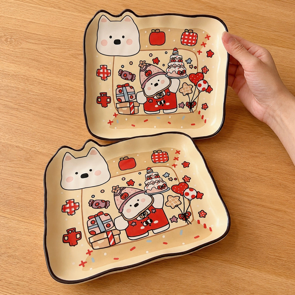 Birthday Westie Ceramic Dessert Plate, 7.8-Inch