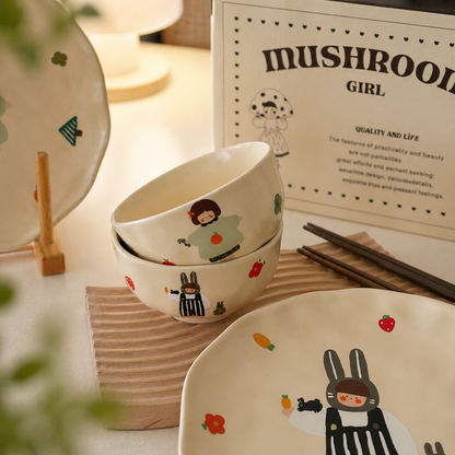 Cute Couple Series Tableware Gift Set - Set of 6