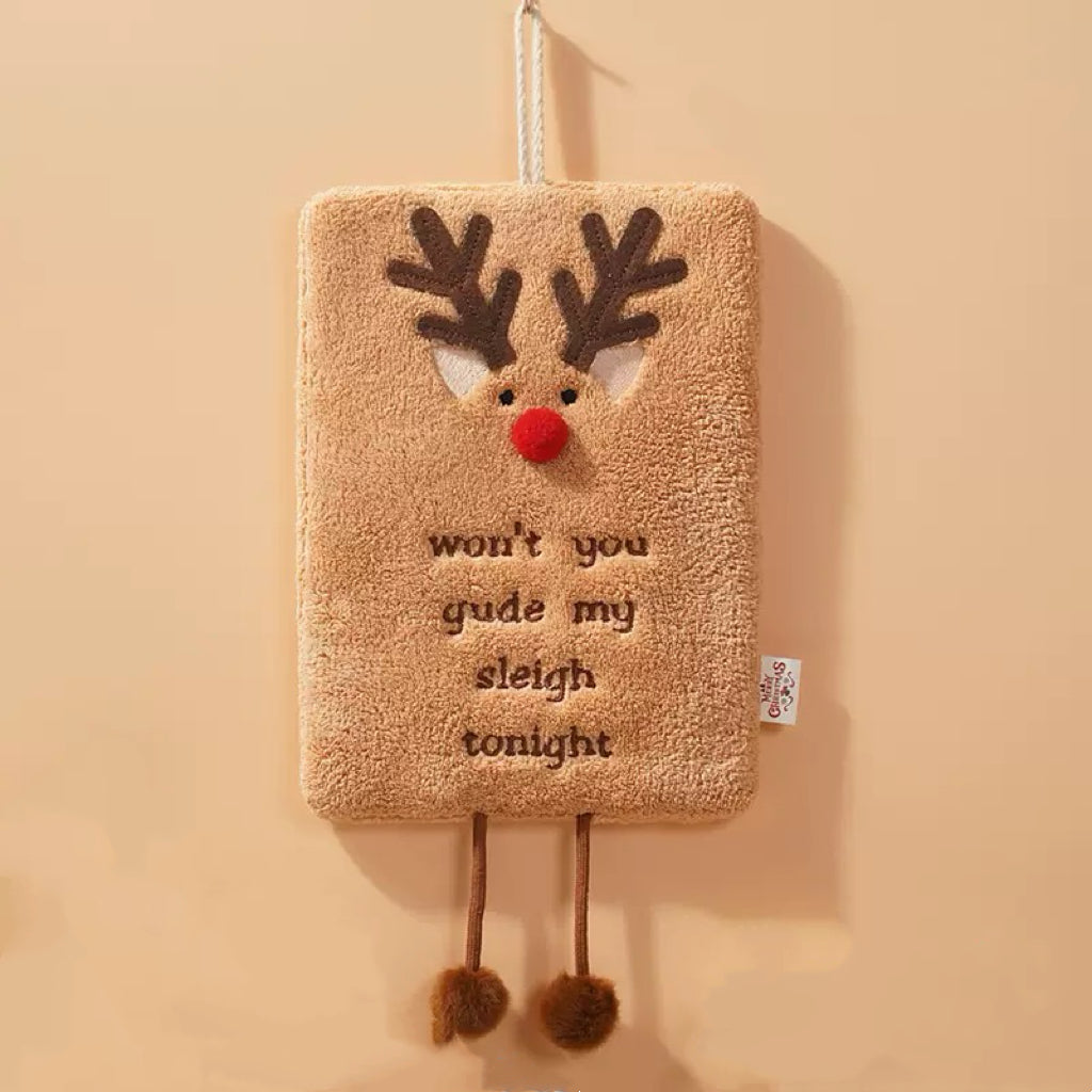 Christmas Square Hand Towel with Legs - 4 Colors | Christmas Gift