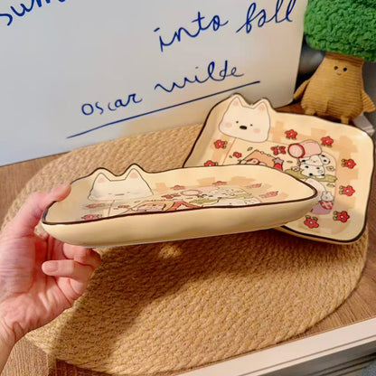 Cute Westie Ceramic Dessert Plate, 7.8-Inch