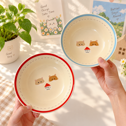 Little Home Cats Ceramic Yogurt Bowl – 500ML