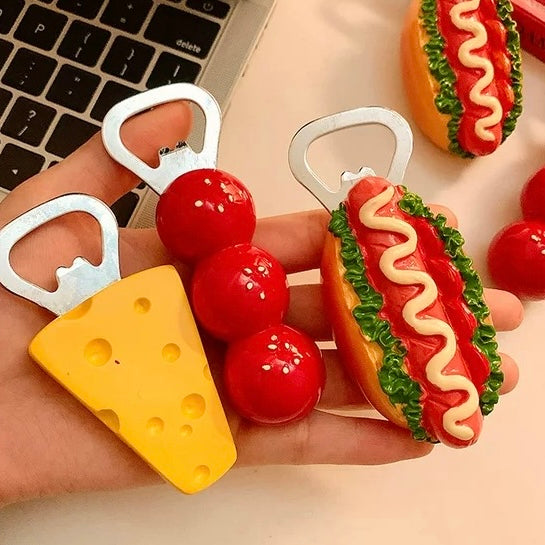 Adorable Food-Themed Fridge Magnet Bottle Openers