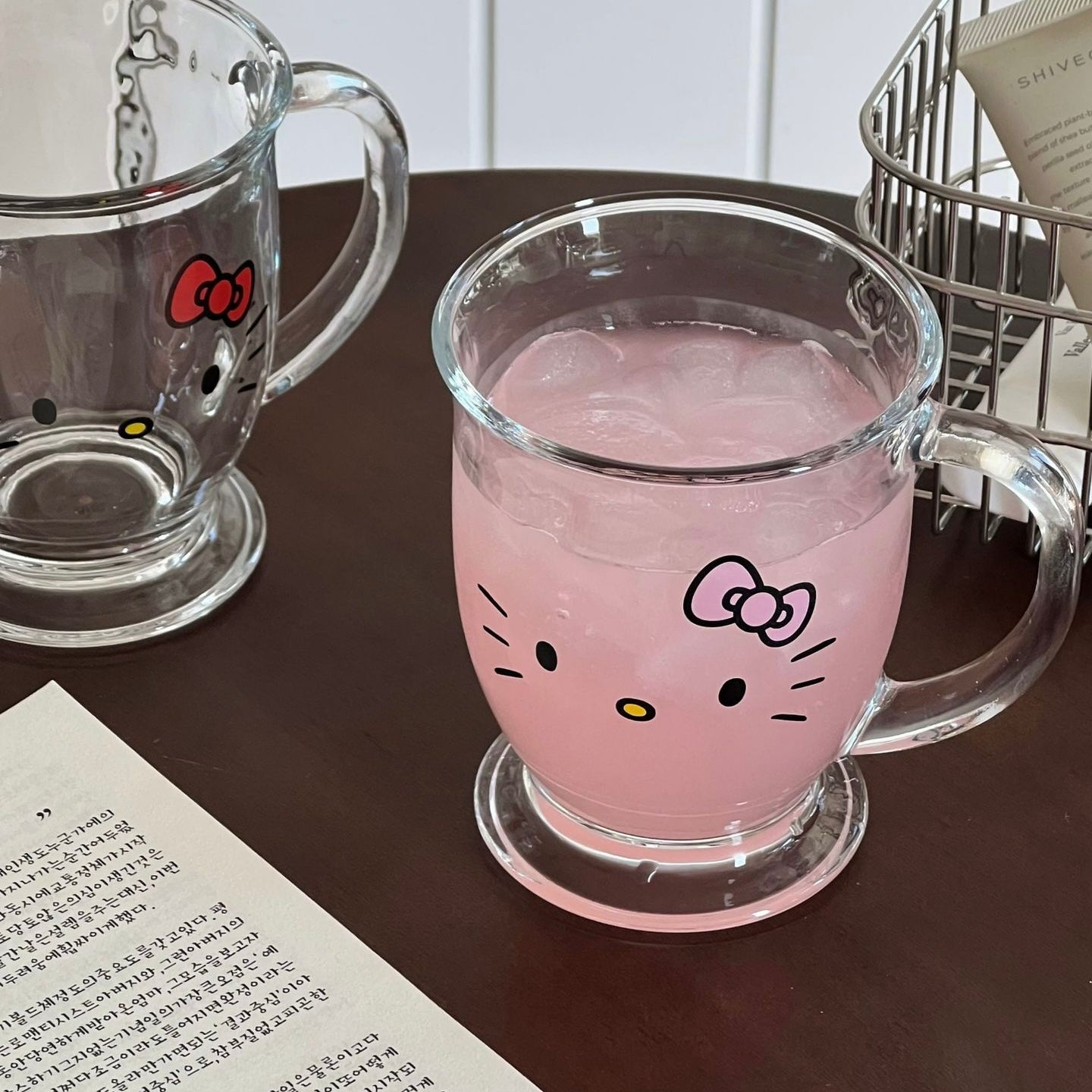 Cute Kitty Glass Mug with Handle - 450ML