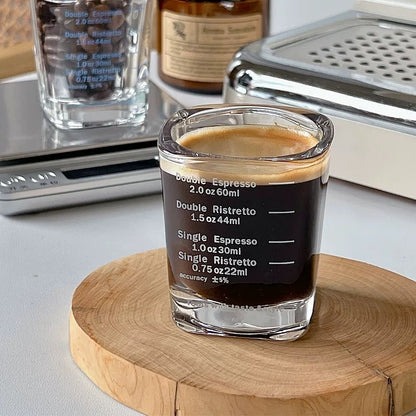 Espresso Shot Glass with Measurement Marks - 60ML Capacity