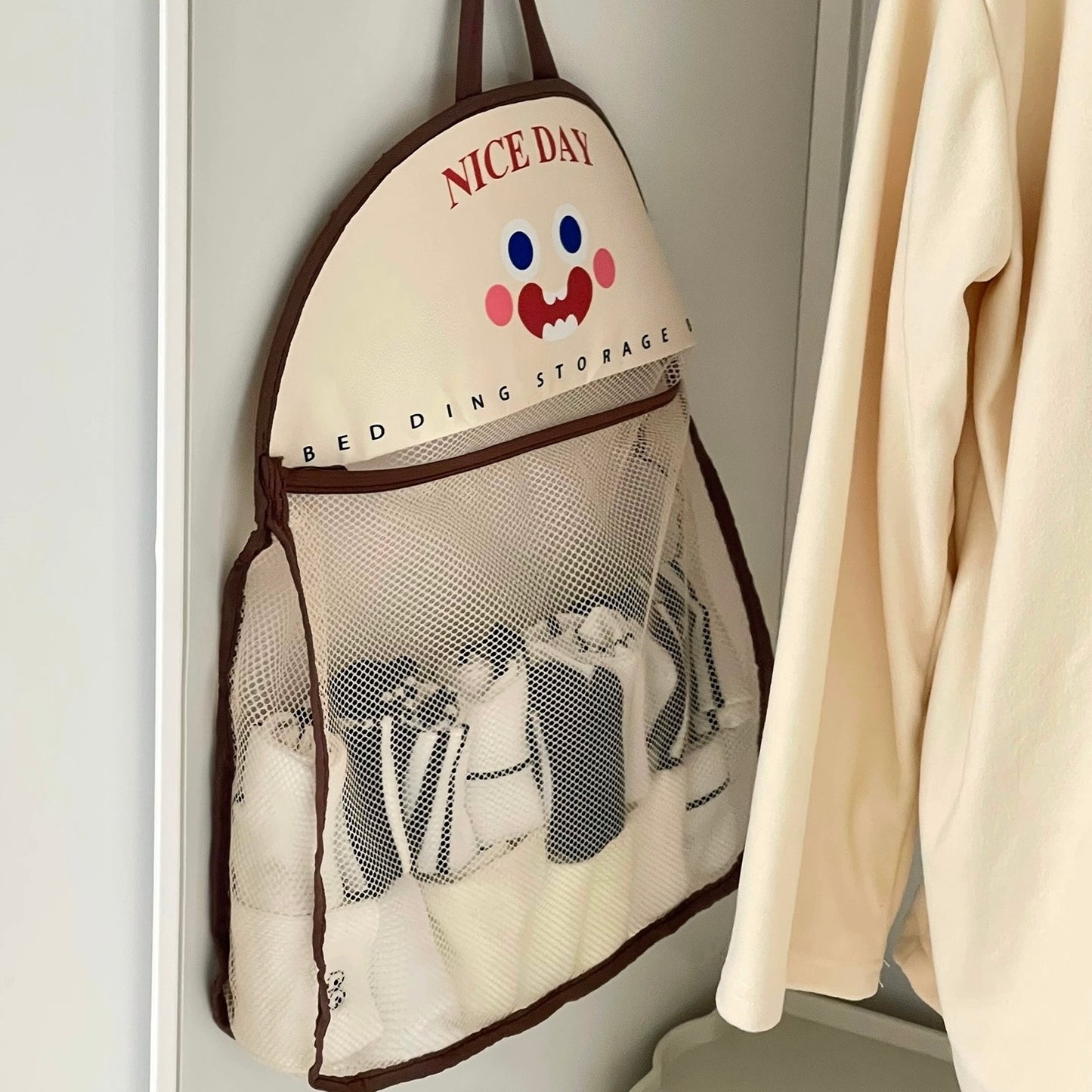 Adorable Hanging Sock Storage Bag - Versatile Organizer for Socks, Clothes, and Snacks