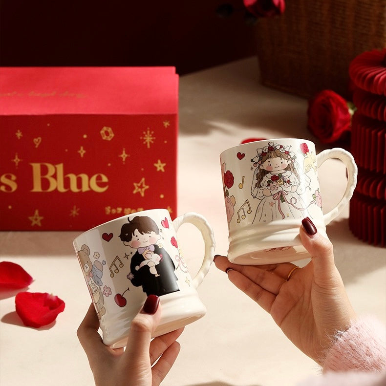 Wedding Day Ceramic Mug Gift Set - Set of 2 | 340ML