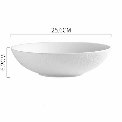 Stone Texture Matte Ceramic Dinner Plate - 2 Colors, 10-Inch