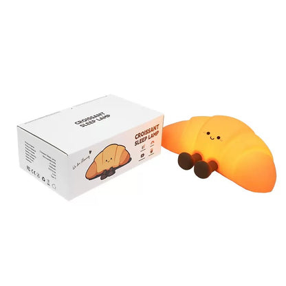 Cute Croissant Tap Night Light | Adjustable Brightness, USB Charging