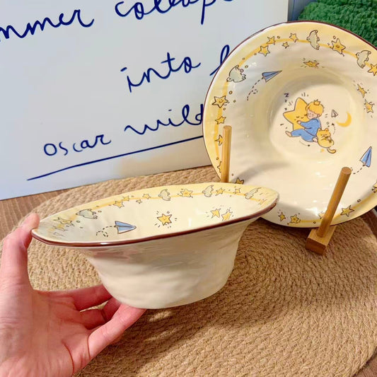 Star Prince Ceramic Soup Plate, 8-Inch