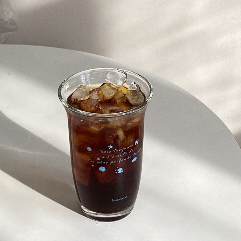 Ocean Shell Glass Cup – 330ML Capacity