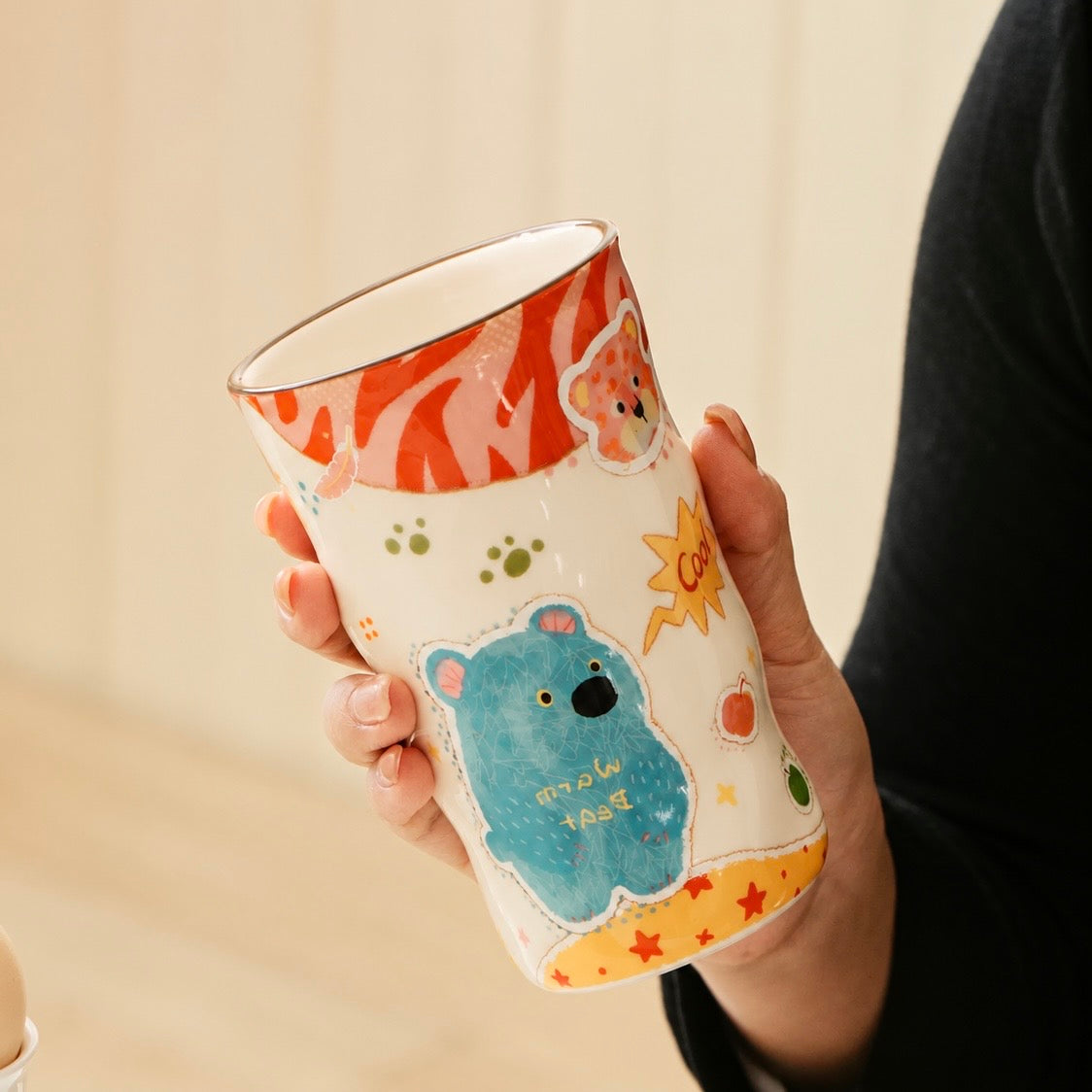 Cute Blue Koala Ceramic Cup – 380ML