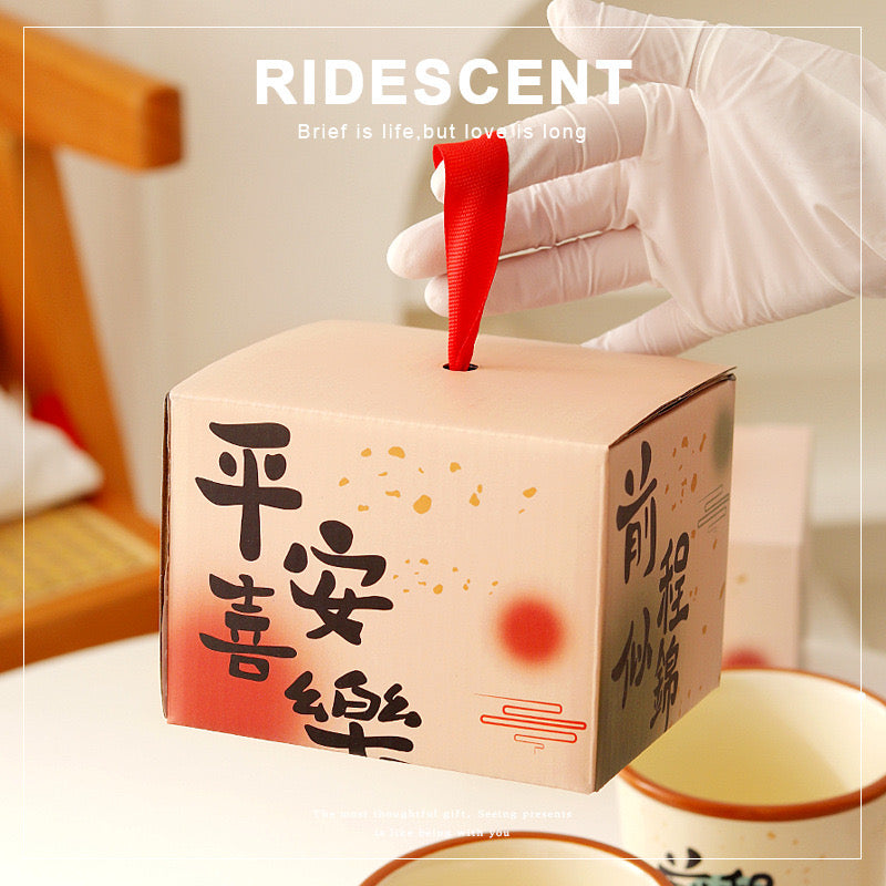 Peace & Happiness Ceramic Mug | 340ML Capacity, Gift-Ready Packaging