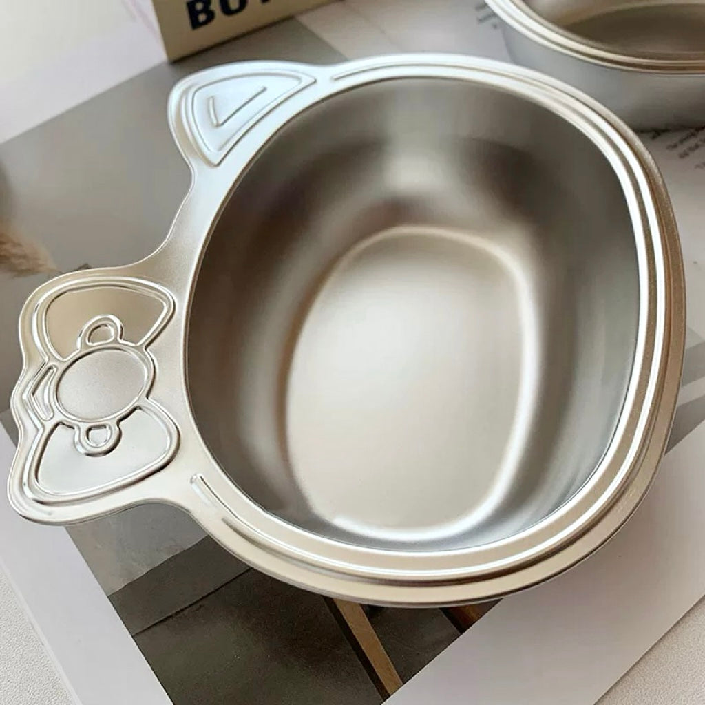 Bow-Shaped Stainless Steel Bowl - 400ML