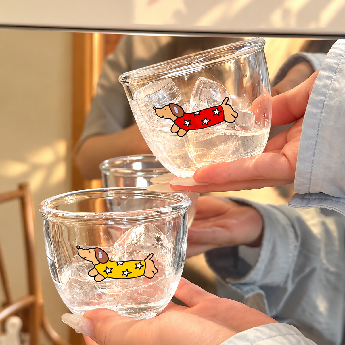 Dachshund Mini Glass Dessert Cup Gift Set – 260ML, Set of 4