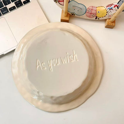 Apple Bunny Ceramic Deep Plate – 8.2 Inch