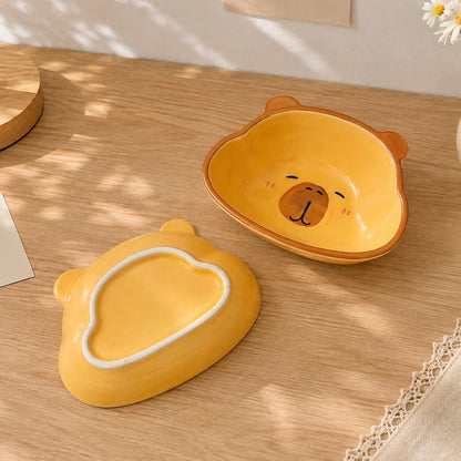 Capybara Shaped Kawaii Ceramic Bowl – 280ML