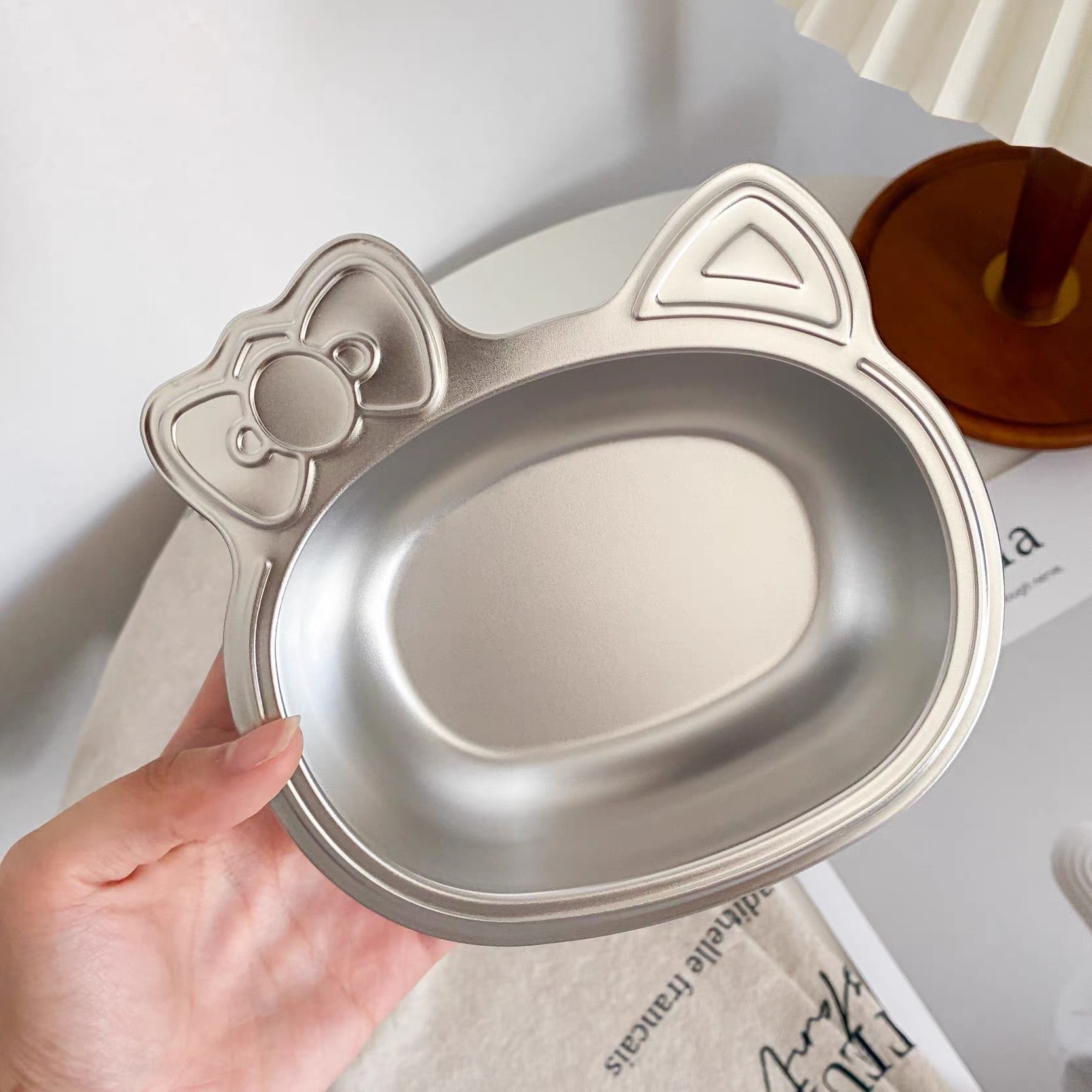 Bow-Shaped Stainless Steel Bowl - 400ML