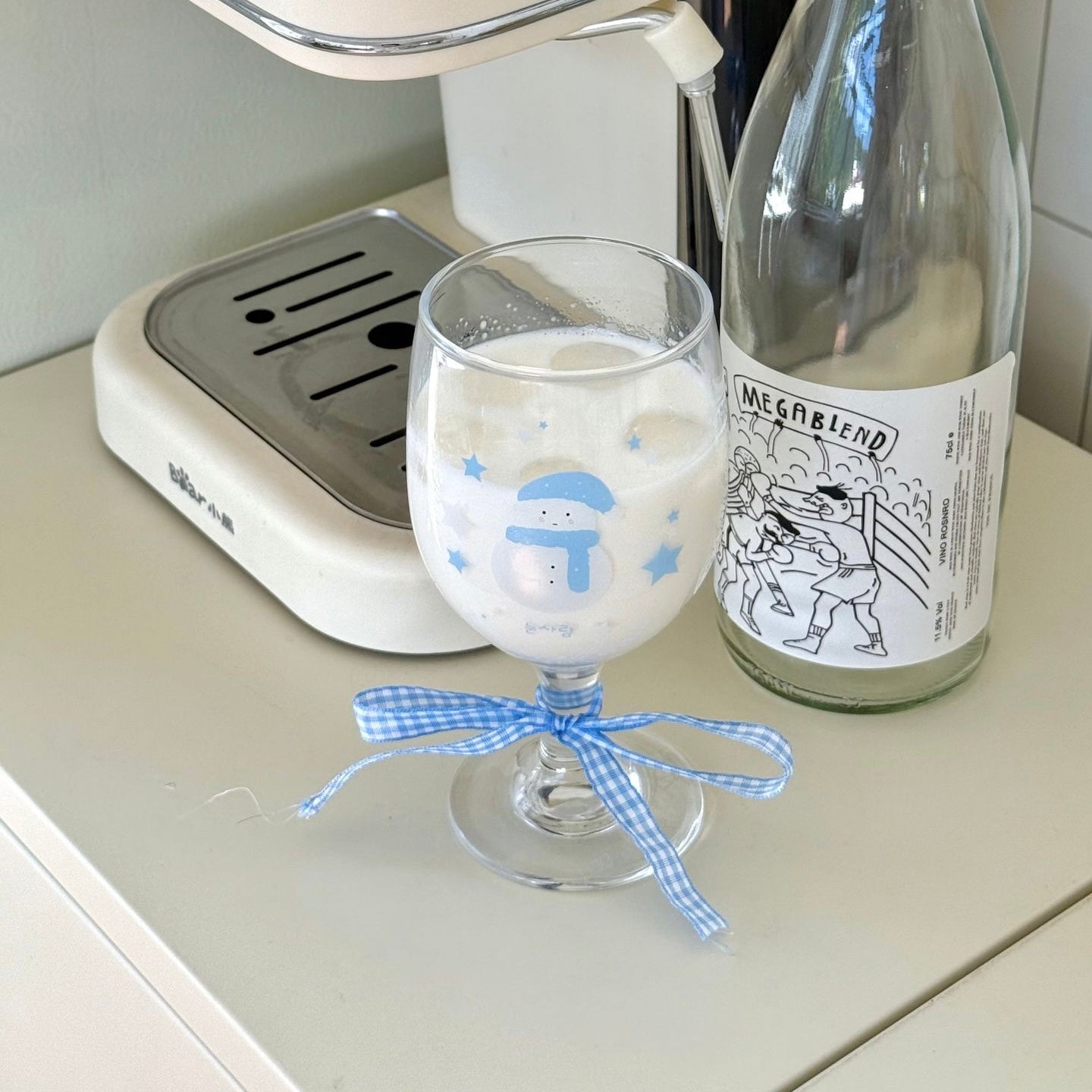 Winter Snowman Footed Wine Glass - 300ML