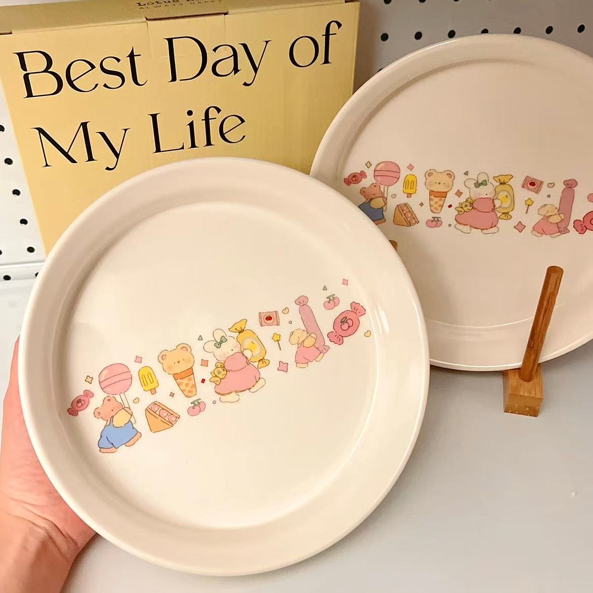 Ice Cream Party Ceramic Plate – Cute Deep Dish for Pasta, Salad & Dessert | Perfect for Gifting