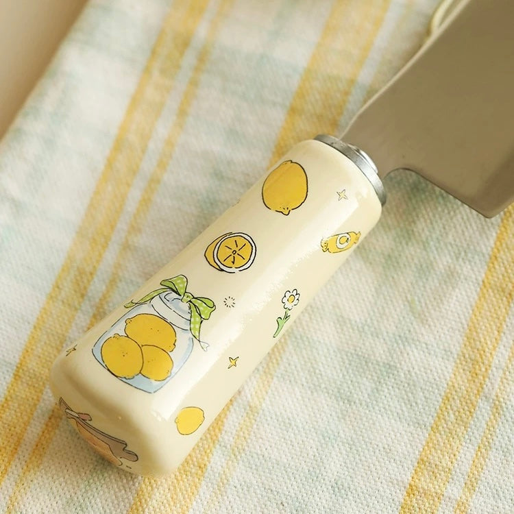 Bagel Bunny Mini Butter Knife with Ceramic Handle