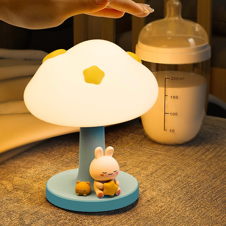 Cloud Bunny Tap-on Night Light | Adjustable Brightness, USB Charging | Perfect Gift Ideas