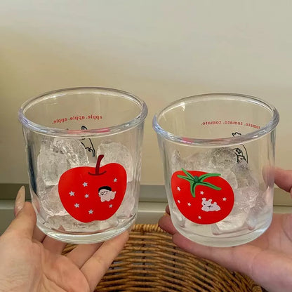 Tomato & Apple Puppy Short Glass Tumbler – 400ML