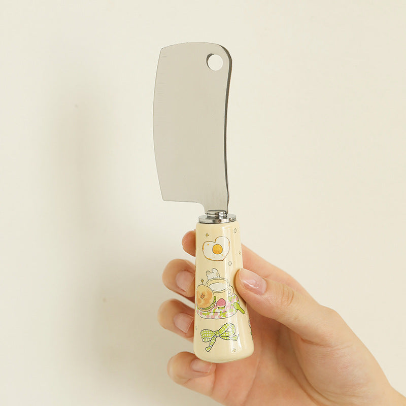 Bagel Bunny Mini Butter Knife with Ceramic Handle