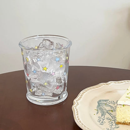 Colorful Starry Glass Cup – 350ML Capacity