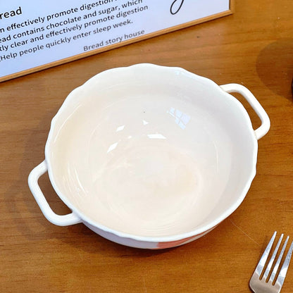 Creamy Bow Double Handle Soup Bowl – 900ML