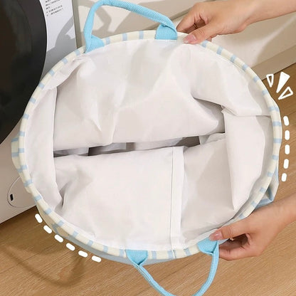 Pink & Blue Puppy Linen Storage Basket - Water-Resistant