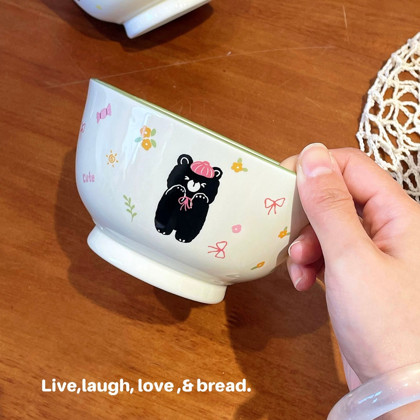 Cute Animal Party Ceramic Cereal Bowl - 5 Designs, 350ML