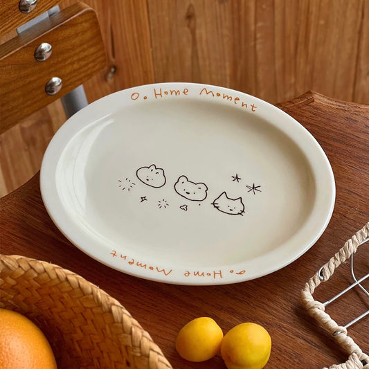 Little Cats Mini Ceramic Dessert Plate, 7.8-Inch