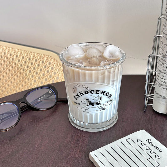 Milk Dog Glass Cup – 350ML Capacity