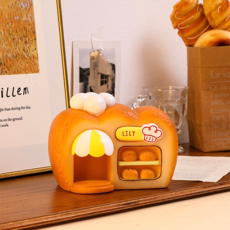Cute Bakery House Bluetooth Speaker Night Light | USB Charging