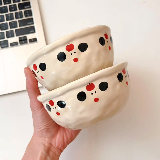 Apple Dog Ceramic Cereal Bowl – 330ML