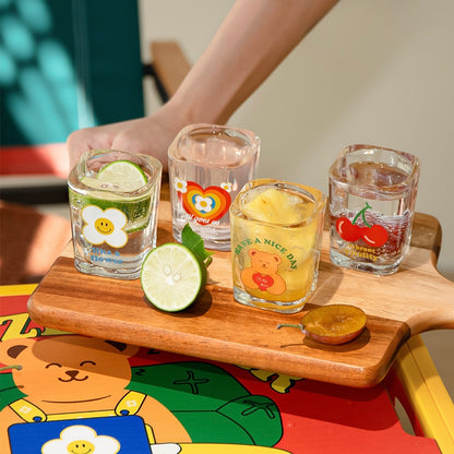 Rainbow Flower Shot Glass Gift Set, 70ML - Set of 4