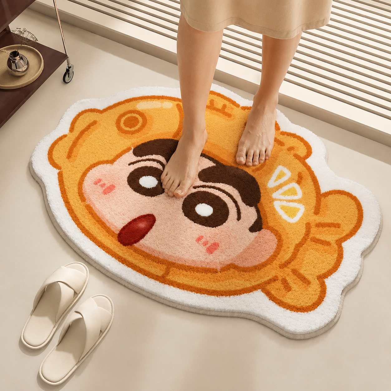 Taiyaki Plush Bathroom Rug - Size 50x80cm