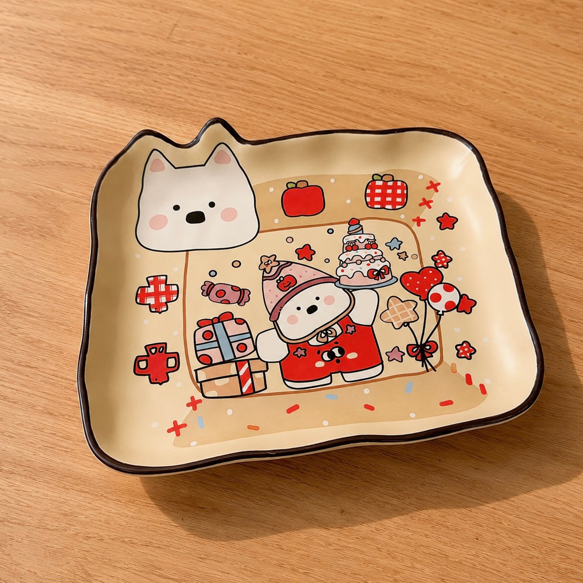 Birthday Westie Ceramic Dessert Plate, 7.8-Inch