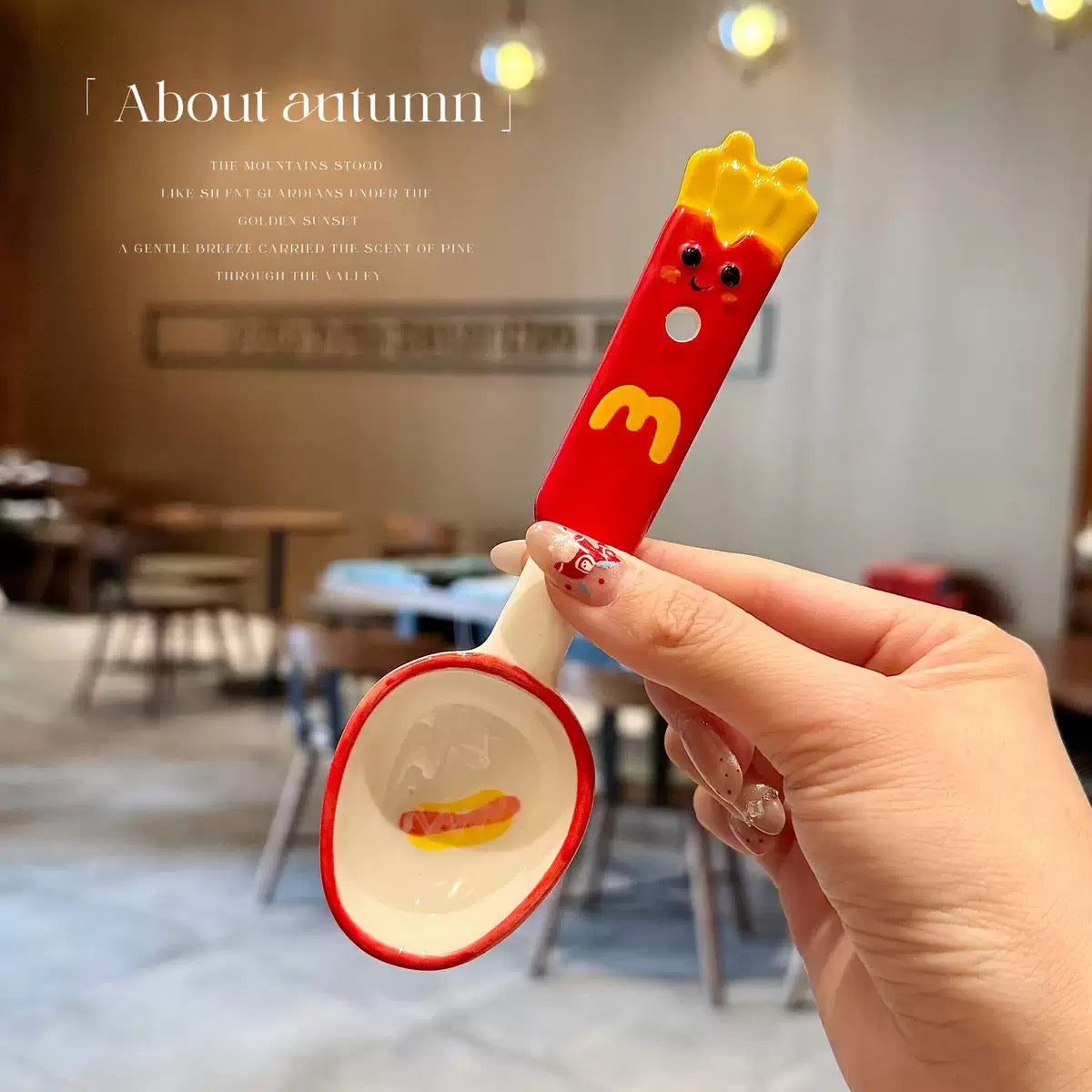 French Fries Kawaii Ceramic Spoon – 16CM